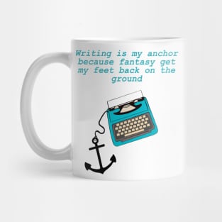 Writing in my anchor Mug